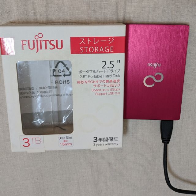 富士通Fujitsu Ultra Slim 3TB 2.5吋行動硬碟 PMR
