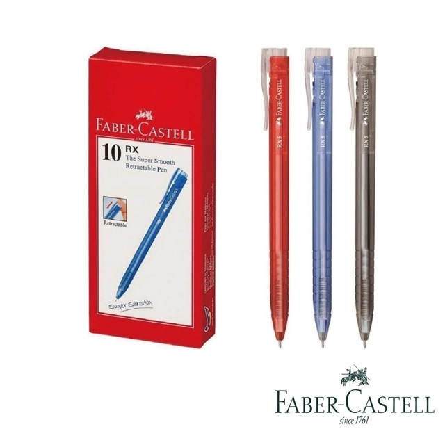 【育樂文具行】Faber-Castell RX-5 0.5mm 辦公用 超好寫酷溜原子筆10入(可挑色)