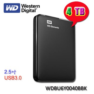 【3CTOWN】含稅開發票 WD威騰 4T 4TB WESN Elements 2.5吋外接式硬碟機