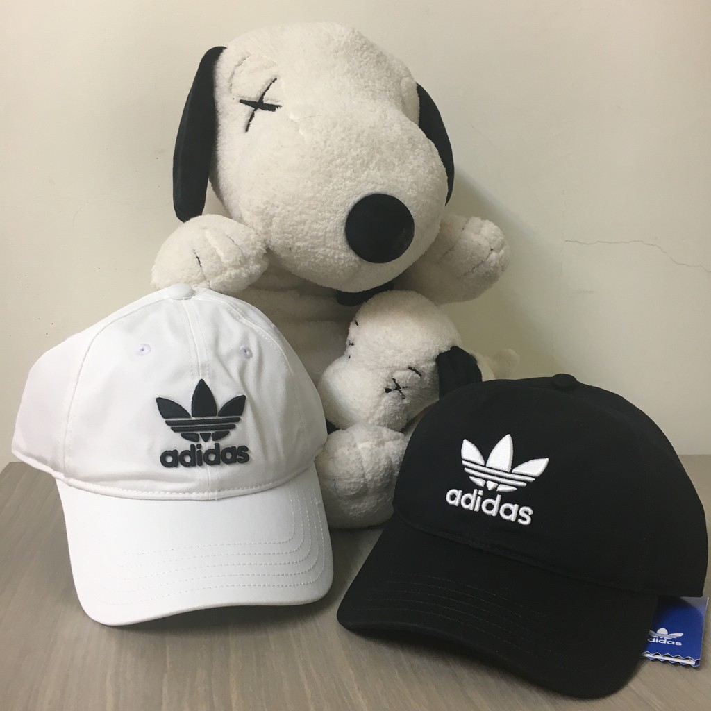 【Drunk】Adidas Trefoil Logo 三葉草 Cap 黑白 帽子 復古 老帽 棒球帽 AJ8941
