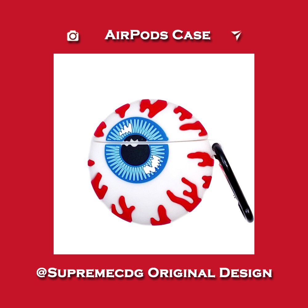 惡搞立體眼球AirPods Pro保護殼 創意潮牌 Mishka守望眼球 AirPods 1/2 蘋果無線藍牙耳機保護套