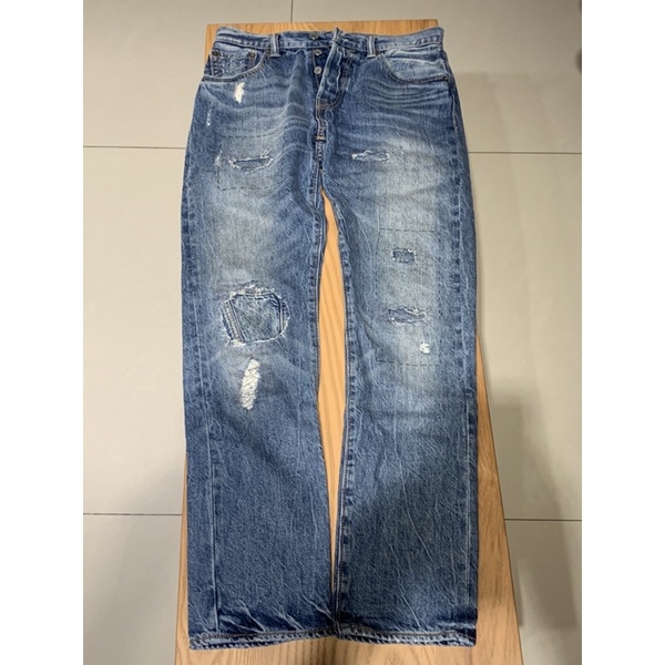 ［二手信物］Levi’s 501 CT W29 L30 28894-0075 牛仔褲 赤耳 破壞補丁硬挺中磅