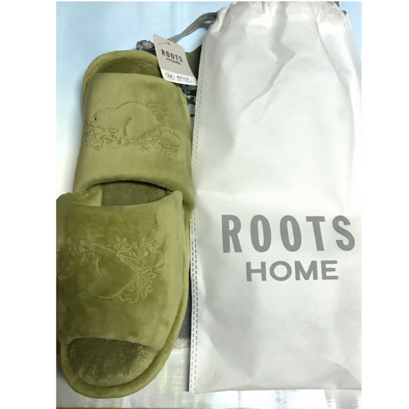 ✨全新未使用✨Roots Home 橄欖綠室內拖鞋
