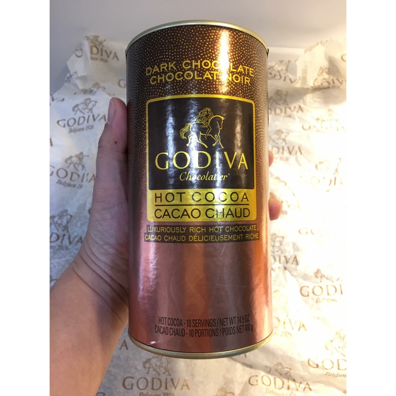 [ 現貨 ］美國GODIVA 黑巧克力 熱可可粉，每罐$650元