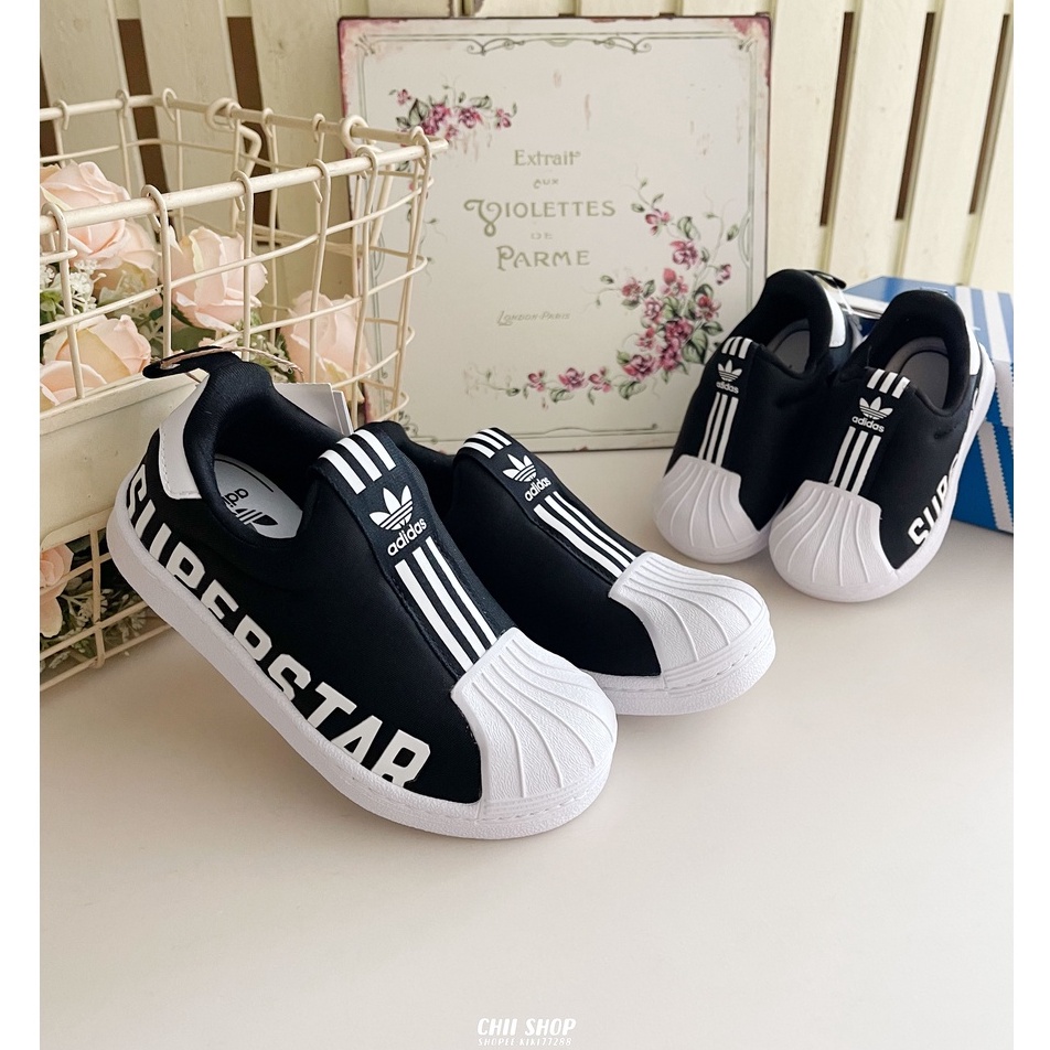 【CHII】韓國 adidas Superstar 360 童鞋 黑色 字母 三線 EG3408 EG3398