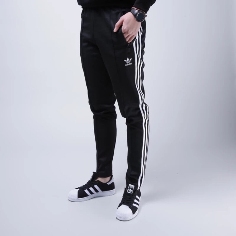 Adidas Beckenbauer Track Pants 黑白三條線運動長褲男CW1269 | 蝦皮購物