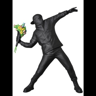 現貨 Banksy 黑石膏 FLOWER BOMBER(BLACK GESSO Ver.)