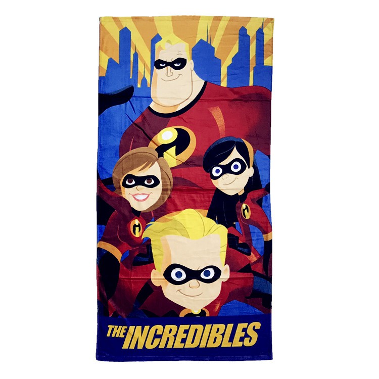[現貨]超人特攻隊浴巾The Incredibles超級英雄 標誌 皮克斯 毛巾沙灘巾運動健身籃球柔軟吸水 個性獨特