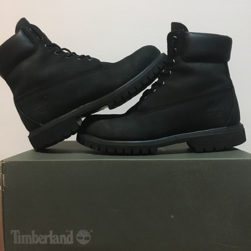 Timberland 男款經典防水黑靴 10073 全黑高筒靴子 GD 太陽同款
