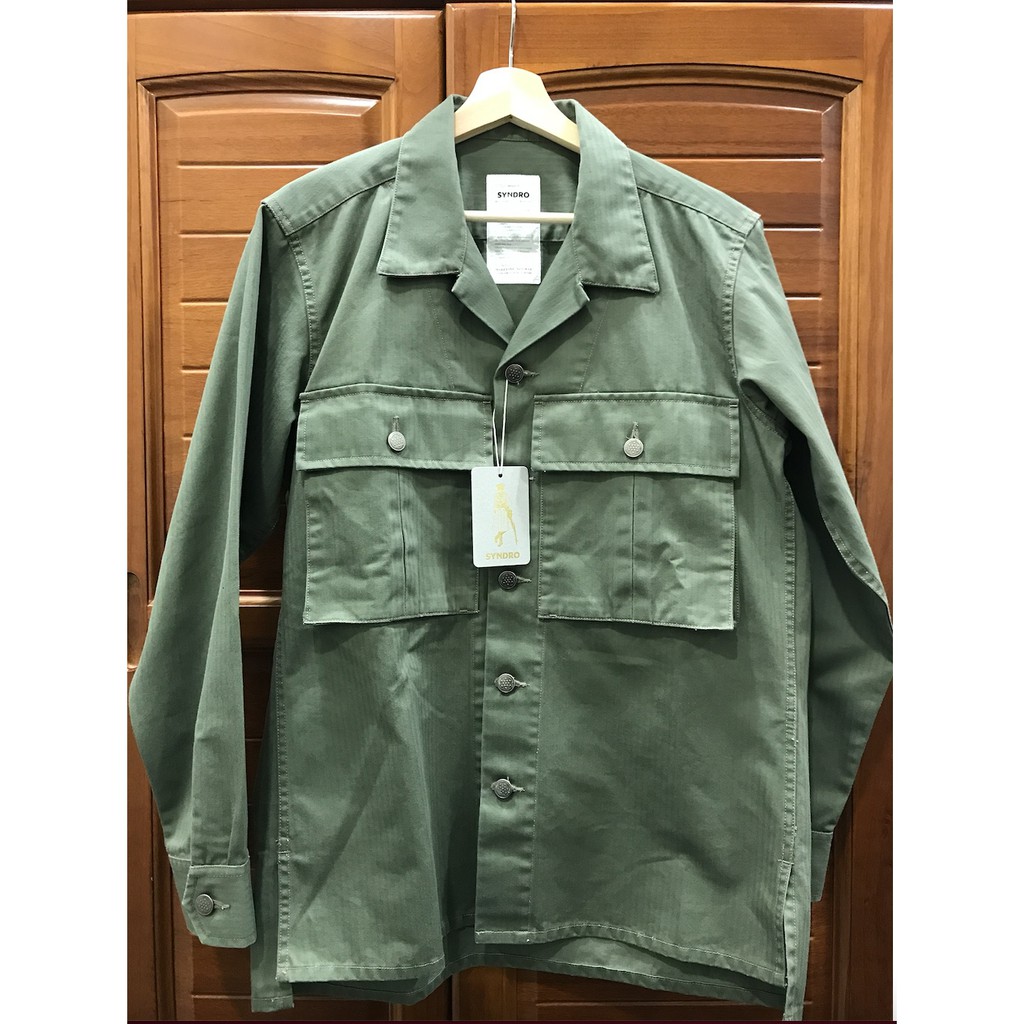 SYNDRO "NARCOLEPSY" ARMY SHIRT US ARMY HBT  人字紋布vintage全新