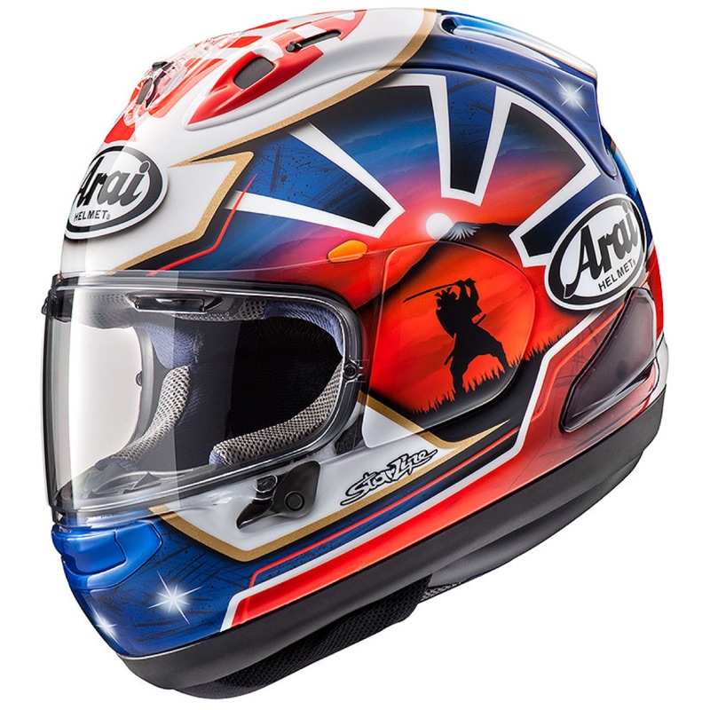 Arai Rx7x Pedrosa 侍spirit 青頂級選手彩繪全罩式安全帽武士 蝦皮購物