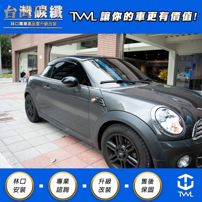 TWL台灣碳纖For MINI COOPER R55 R56 R57 R58 09-13年LED黑底側燈組 非原廠品