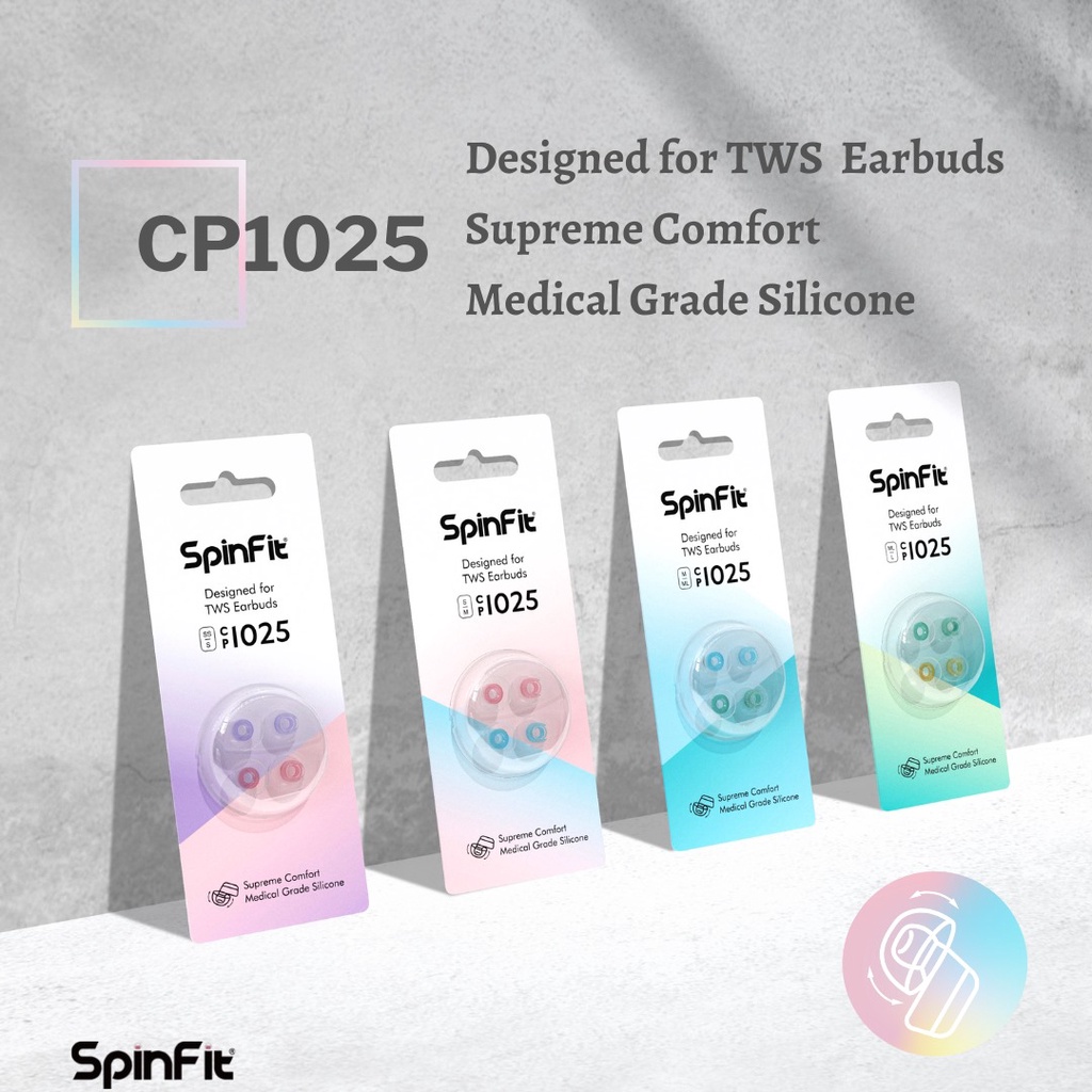 SpinFit CP1025 For TWS Earbuds 真無線藍牙耳機 專用矽膠耳塞 醫療級材質 禾豐音響