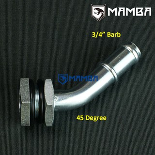DIY turbo oil pan/sump oil return adapter 45 Deg / 3/4" bar