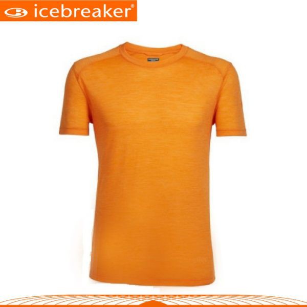 【Icebreaker 男 COOL-LITE圓領短袖上衣JN130《橘》】103608/快乾機能服/透氣衫//悠遊山水