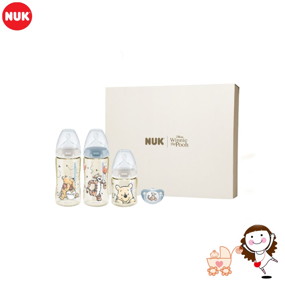 【NUK】x Disney 小熊維尼聯名新生兒禮盒 (附專屬紙提袋)