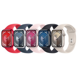 Apple Watch S9 GPS 45mm 鋁金屬錶殼/運動型錶帶-M/L 現貨 廠商直送