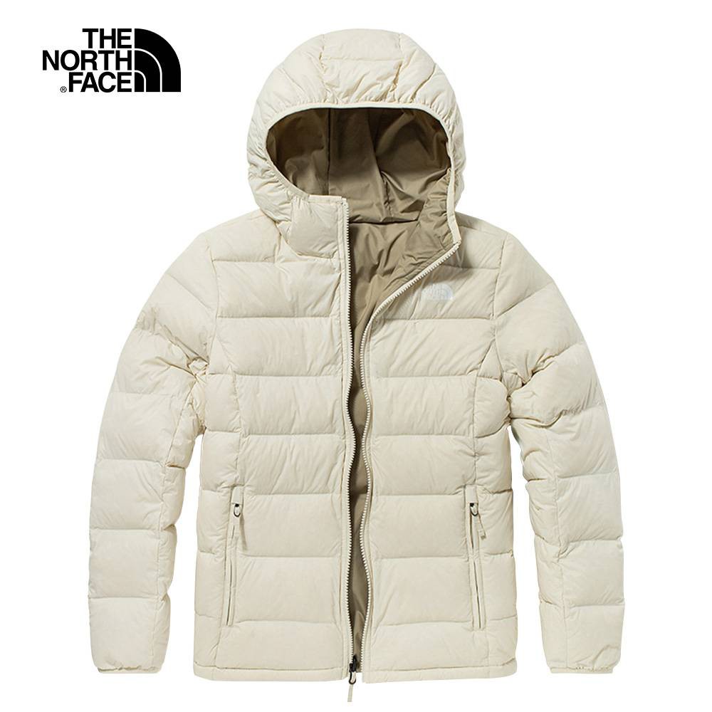 The North Face MANCHURIA 女 防潑水雙面穿保暖羽絨外套 米白 NF0A5AY2228