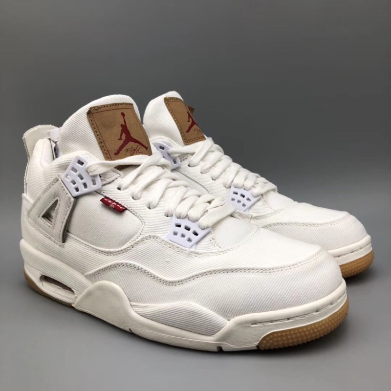 jordan 4 x levis white