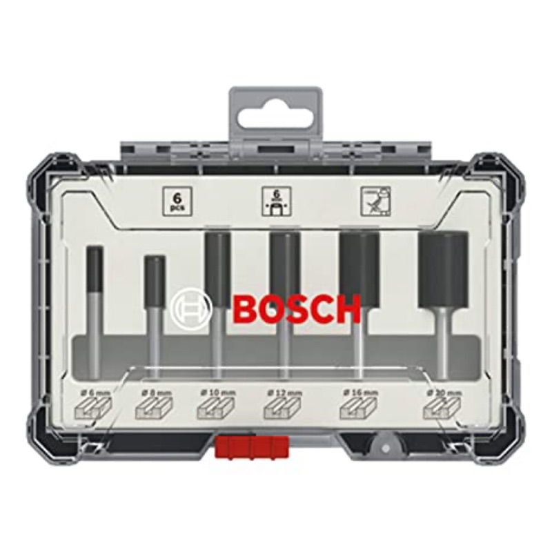 修邊刀套裝｜Bosch 博世 直溝槽 修邊刀 6件組 (6mm) 含稅