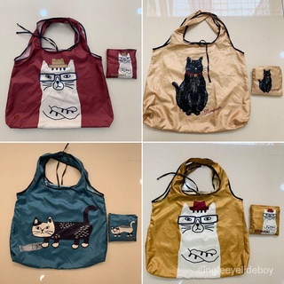貓咪系列環保購物袋大容量可摺疊易收納手提袋手拎包單肩