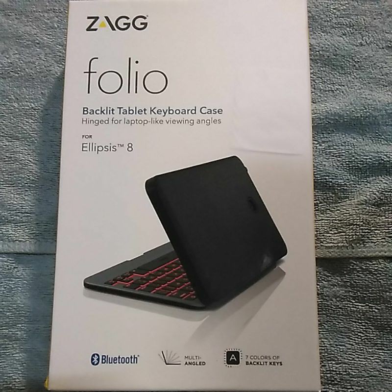 ZAGG Ellipsis8 平板專用鍵盤保護盒 黑色（娃娃機商品）