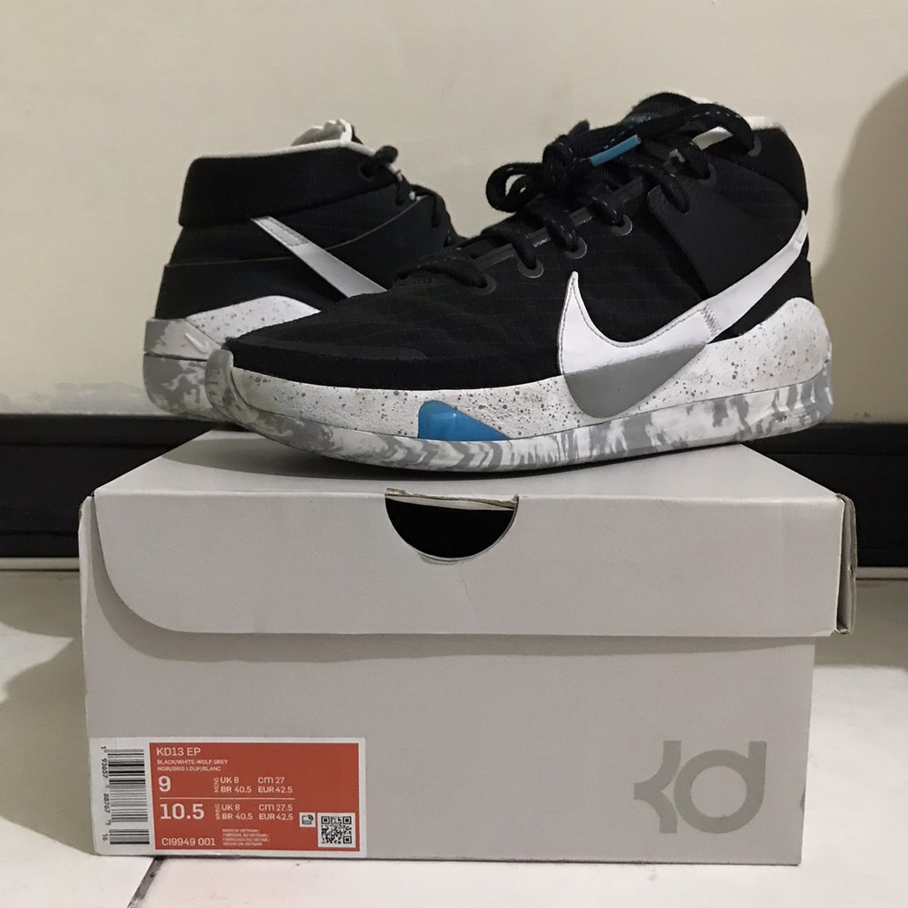 NIKE KD EP XII 12 KEVIN DURANT 杜蘭特 黑 白 男