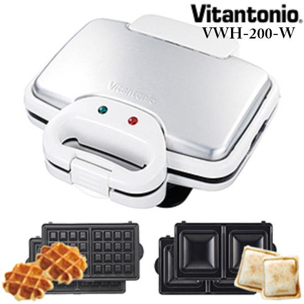Vitantonio 鬆餅機 VWH-200 共附兩烤盤 日本 白色 59折
