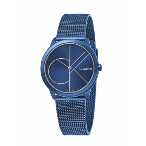 Calvin Klein CK 經典藍色系米蘭帶腕錶35mm(K3M52T5N)