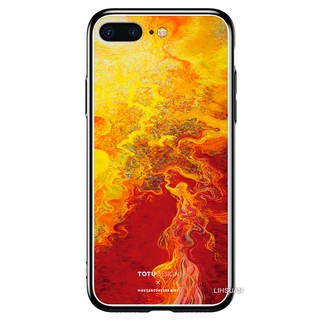 TOTU iPhone8/8Plus/7/7Plus手機殼防摔殼鋼化玻璃背板全包 火焰