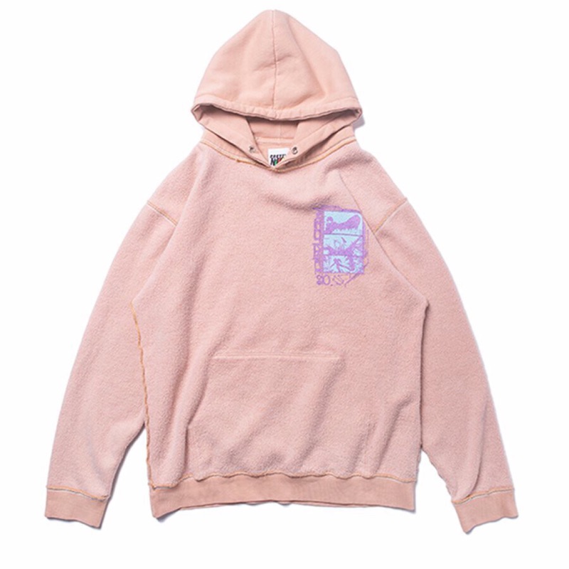 Prettynice Killy garment dye hoodie-salmon 雙面後染帽T