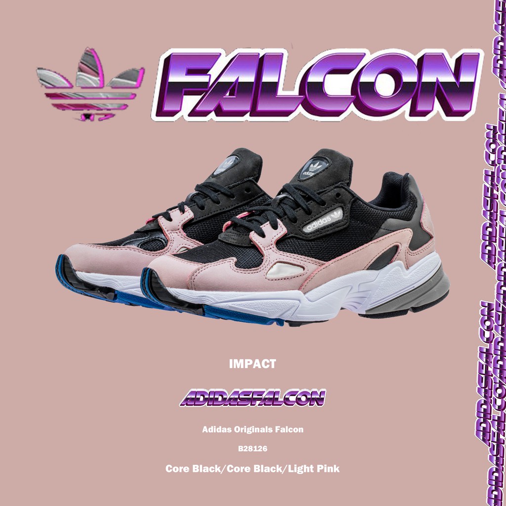 Adidas Originals Falcon 黑 灰 粉 楊冪著 撞色 厚底 復古 老爹鞋 B28126 IMPACT