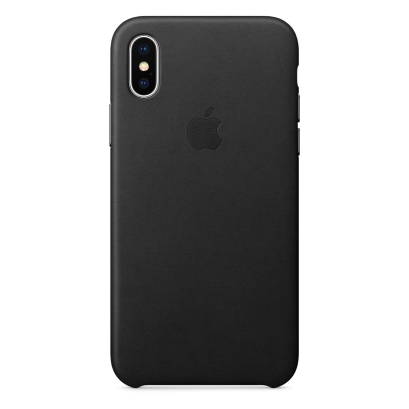 iPhone X 原廠皮革保護殼 黑色 全新
