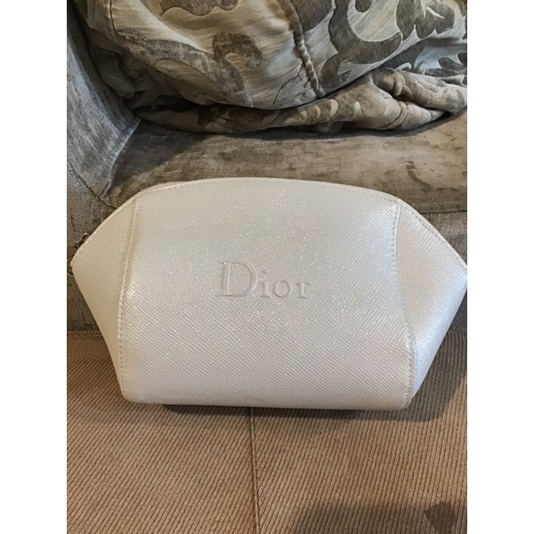 Dior 珠光白化妝包
