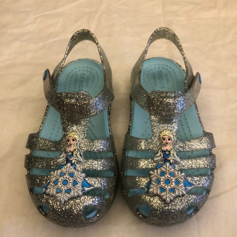 CROCS 迪士尼冰雪奇緣艾莎涼鞋 (size 8)