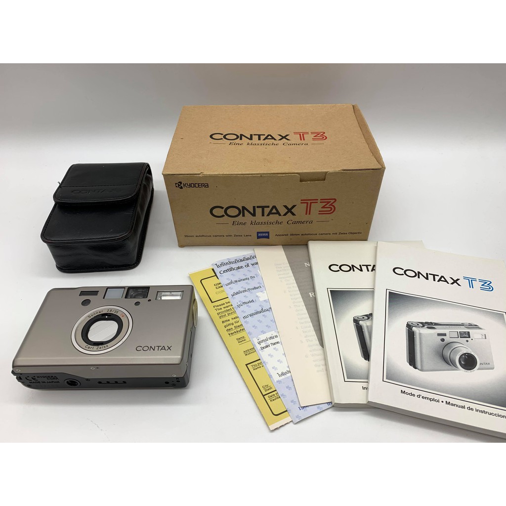 【盒單齊全】Contax T3 日期機背