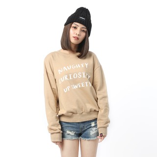 UP Sweety 16AW 潑漆大學TEE PAINT SLOGAN / SWEATER