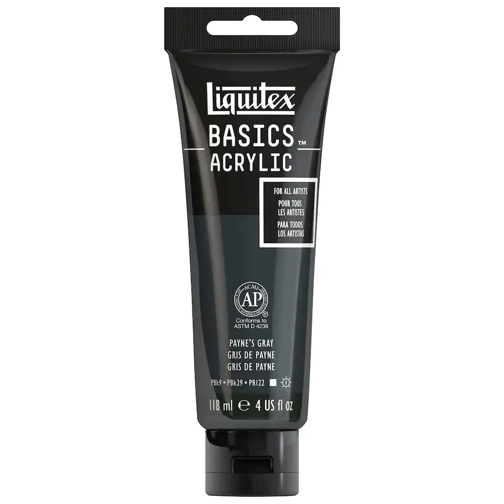 Liquitex 佩恩灰色 118 ml Basics Acrylic 壓克力顏料 - 1046310 (法國麗可得)