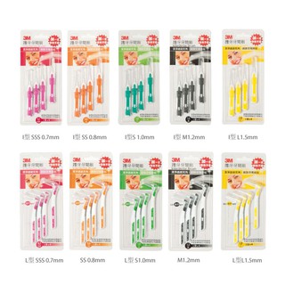3M 護齒牙間刷 3+1支/組 ( I型 L型 5種尺寸任選) SSS SS S M L 攜帶方便 牙間刷【胖胖生活館】