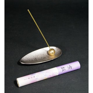 日本 京都 松榮堂 【京櫻】 京線香 單束 搭配 金屬香立香皿組 古都 春天 櫻花 線香 薰香 臥香 香氛 〈全館現貨〉