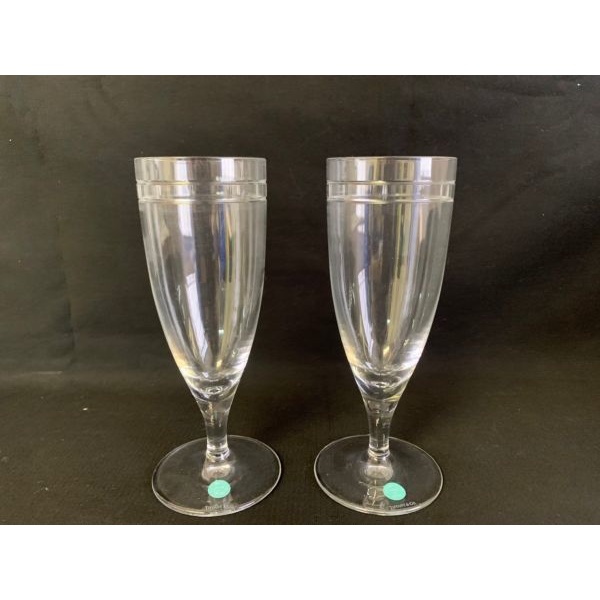 Tiffany &amp; Co. Atlas Pilsner 水晶杯 香檳杯 洋酒杯 一對 餐具