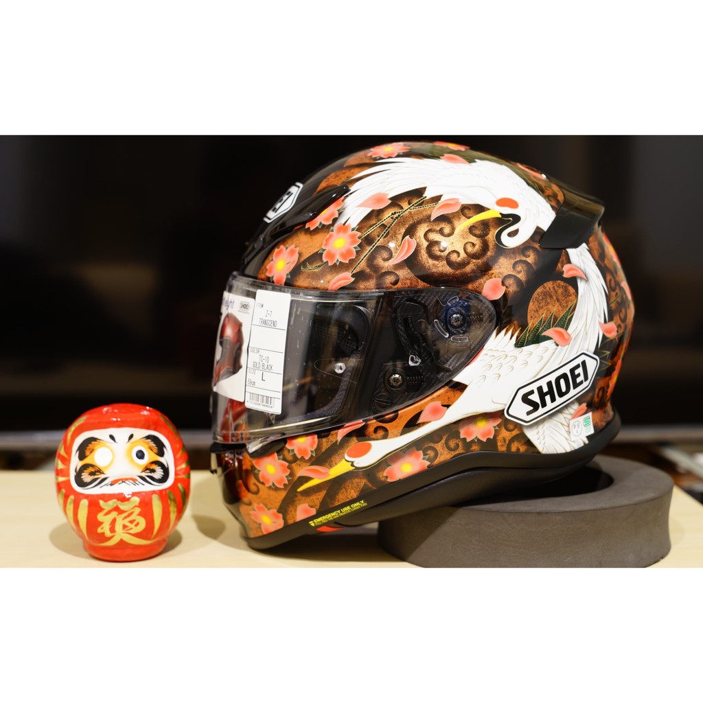 2019 SHOEI Z7 TRANSCEND 和風金蒔繪 櫻花丹頂鶴 浮世繪