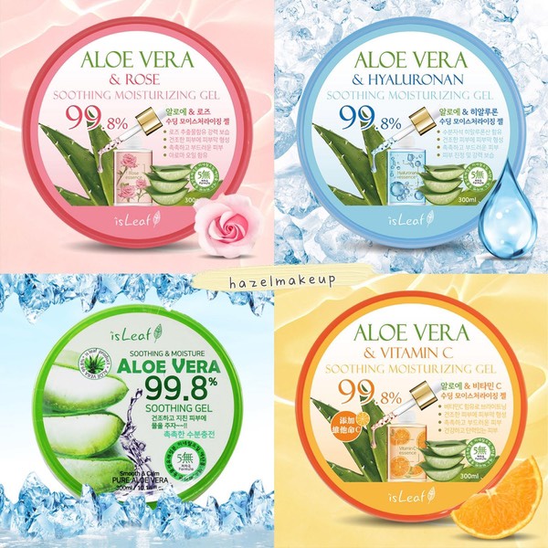 韓國製【isleaf】蘆薈保濕凝凍 300ml ALOE VERAGEL 蘆薈凝膠 蘆薈膠 蘆薈保濕凝膠 韓國蘆薈 防曬