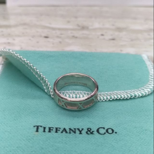 九成新 真品 TIFFANY 純銀羅馬戒