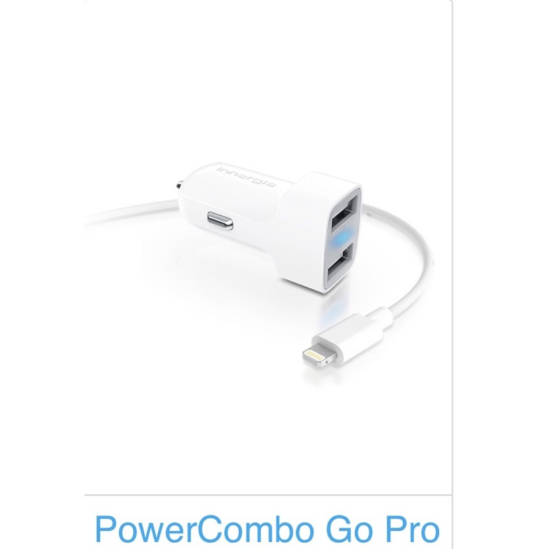 全新 Innergie台達電 PowerCombo Go Pro 21瓦雙USB快速車充組