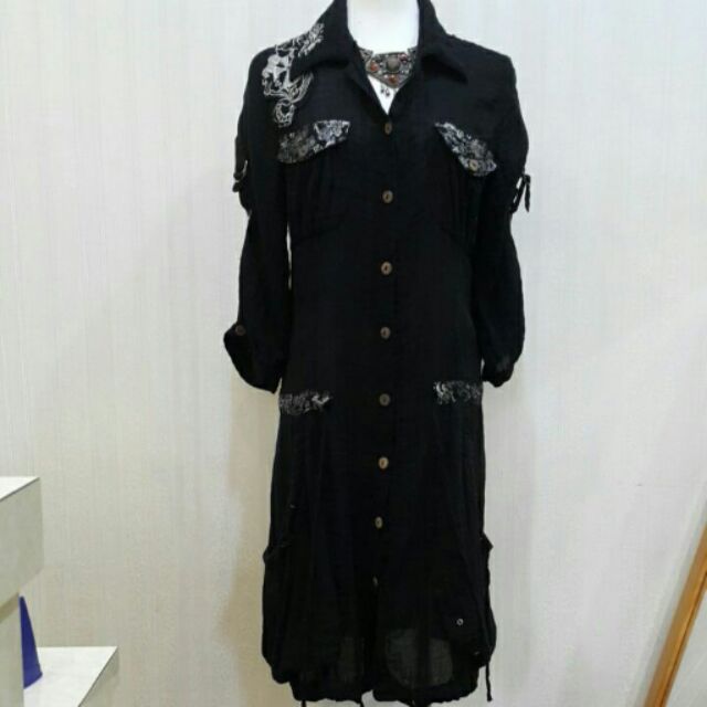 （已售）中國風 麻紗洋裝《可當外衣》