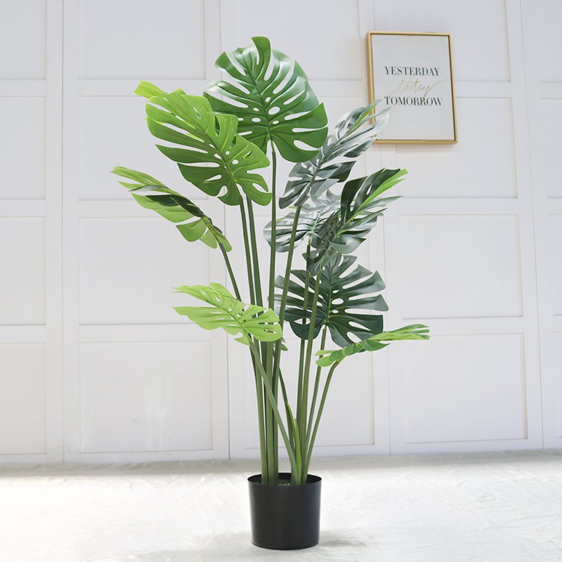 北歐仿真植物盆栽龜背葉室內客廳落地裝飾盆景擺設假綠植擺件 蝦皮購物