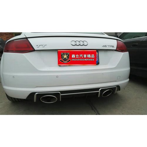 ※ 鑫立汽車精品 ※ AUDI TT 15-19 RS後下巴 RS 後中包 後下巴 含 假雙出 尾飾管 PP 素材