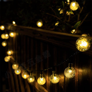 台灣現貨🎈太陽能氣泡球串 太陽能戶外防水燈串 LED氣泡球燈 太陽能串燈戶外防水聖誕燈水晶珠彩燈聖誕花園庭院裝飾燈