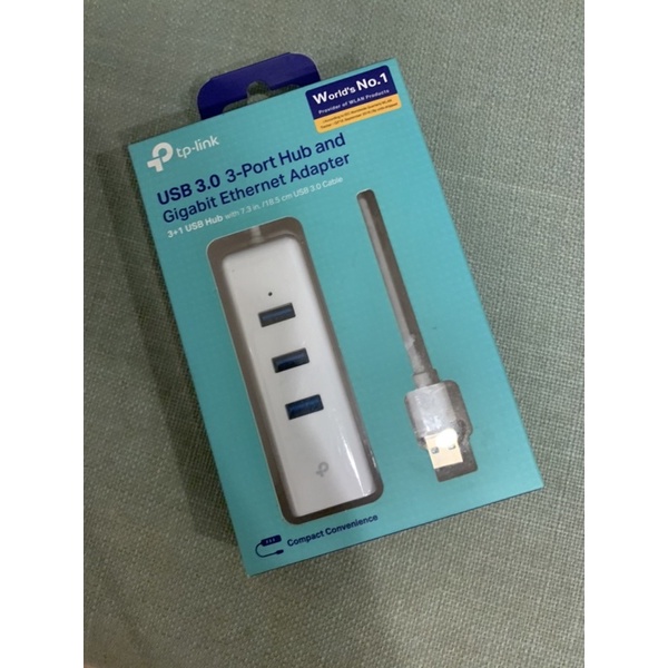 TP-LINK UE330 USB3.0 Giga LAN 網路卡 + 3埠 USB 3.0 HUB 二合一 全新